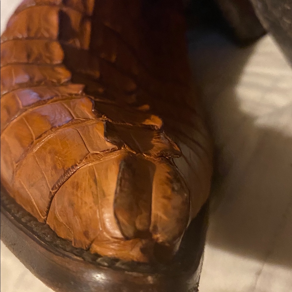 Men's Brown Leather Western Boots - Picture 9 of 10